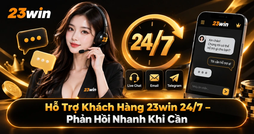 Hỗ Trợ Khách Hàng 23win 24/7 – Phản Hồi Nhanh Khi Cần